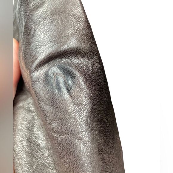 VEDA Brown Max Classic Leather Moto Jacket Size L - Picture 10 of 10